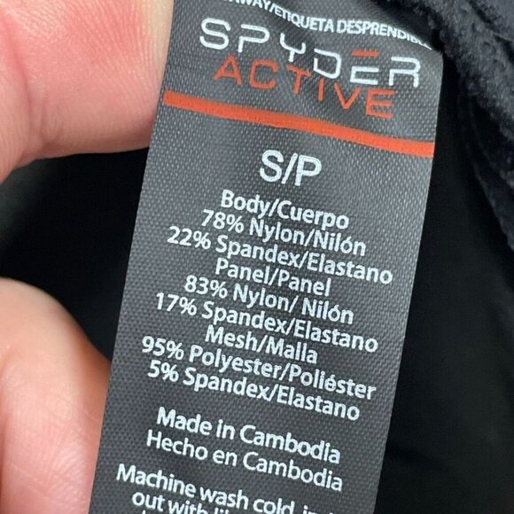 Spyder Active Womens Black Long Sleeve Top S Nylon Spandex 6697 - Picture 5 of 7